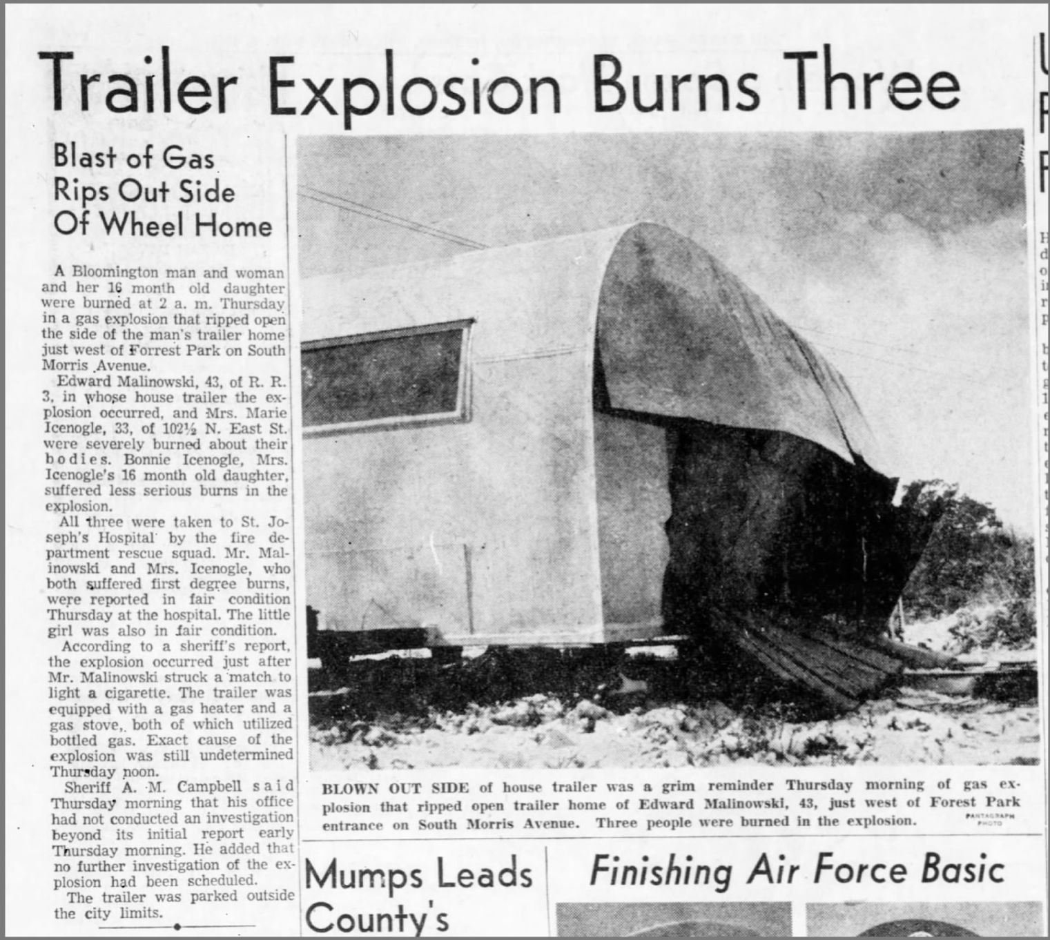 Trailer Explosion Burns Three